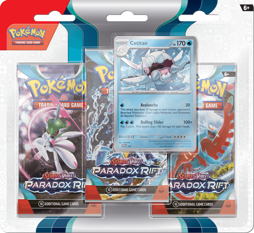 Pokemon SV4 Paradox Rift 3pk Blister